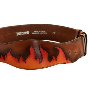 Just Cavalli Women's Brown 100% Leather Belt Sz US S IT 75